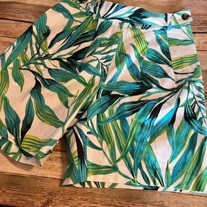NWT 7th Avenue Design NY&C Tropical Print Wide Leg Shorts Size 6